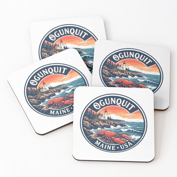 Item preview, Vintage Ogunquit Maine Lobster Coastal Travel Badge Sticker designed and sold by Mathias Yakubu Design.