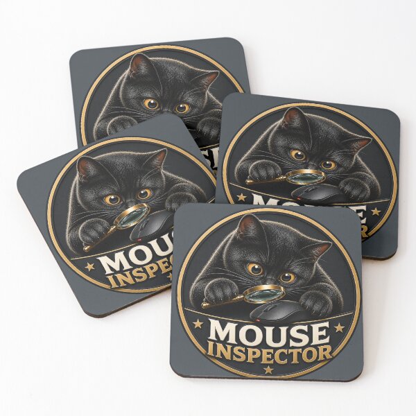 Item preview, Mouse Inspector | Funny Black Cat Office Humor | Professional Cursor Chaser designed and sold by ZibaCentralShop.