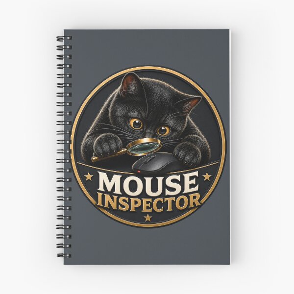 Item preview, Mouse Inspector | Funny Black Cat Office Humor | Professional Cursor Chaser designed and sold by ZibaCentralShop.