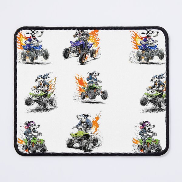 Item preview, Six Grumpy Quad Racers Sticker Bundle designed and sold by sunnthreads.