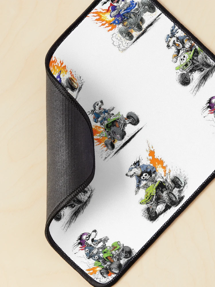 Thumbnail 2 of 5, Mouse Pad, Six Grumpy Quad Racers Sticker Bundle designed and sold by sunnthreads.