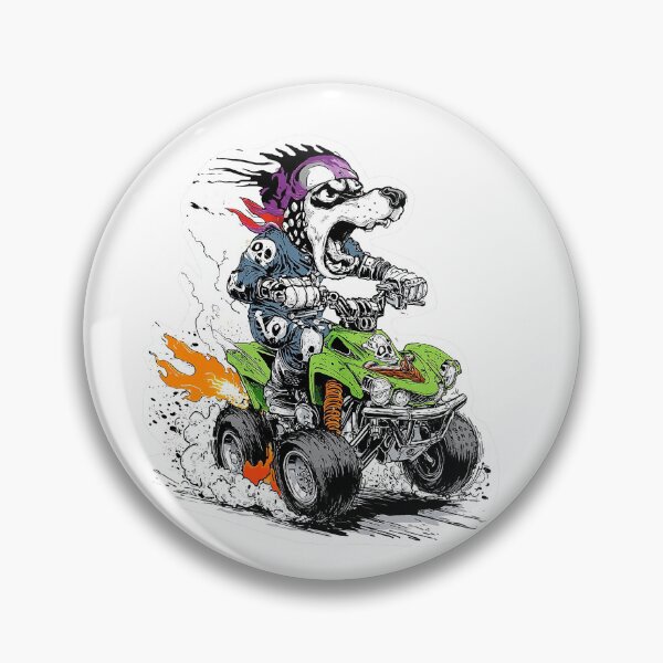 Item preview, Six Grumpy Quad Racers Sticker Bundle designed and sold by sunnthreads.