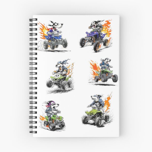 Item preview, Six Grumpy Quad Racers Sticker Bundle designed and sold by sunnthreads.