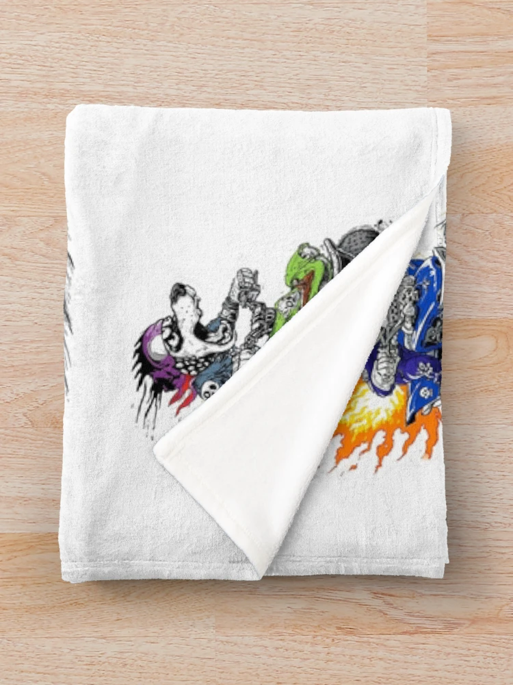 Thumbnail 3 of 6, Throw Blanket, Six Grumpy Quad Racers Sticker Bundle designed and sold by sunnthreads.