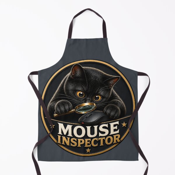 Item preview, Mouse Inspector | Funny Black Cat Office Humor | Professional Cursor Chaser designed and sold by ZibaCentralShop.