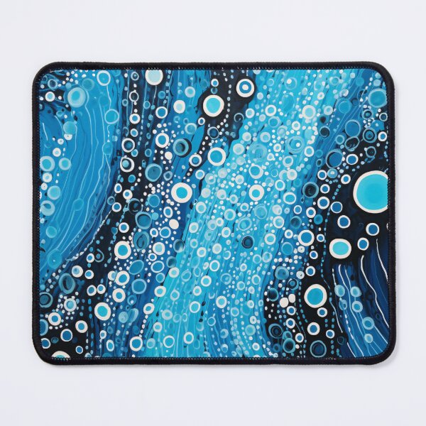 Item preview, Aboriginal Inspired Dot Art - Blue Water Ocean Wave Pattern designed and sold by GrinGalore.
