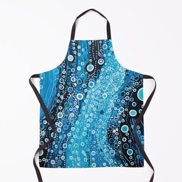 Item preview, Aboriginal Inspired Dot Art - Blue Water Ocean Wave Pattern designed and sold by GrinGalore.