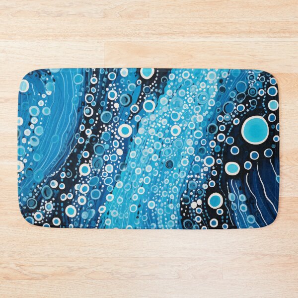 Item preview, Aboriginal Inspired Dot Art - Blue Water Ocean Wave Pattern designed and sold by GrinGalore.