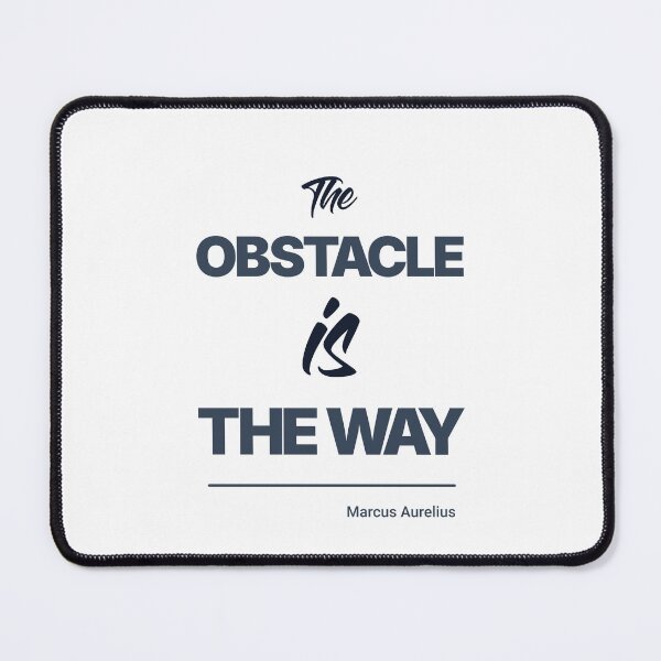 Item preview, The Obstacle Is the Way - Marcus Aurelius - Minimalist Style Stoic Quote - Dark Version designed and sold by Stoic Core.