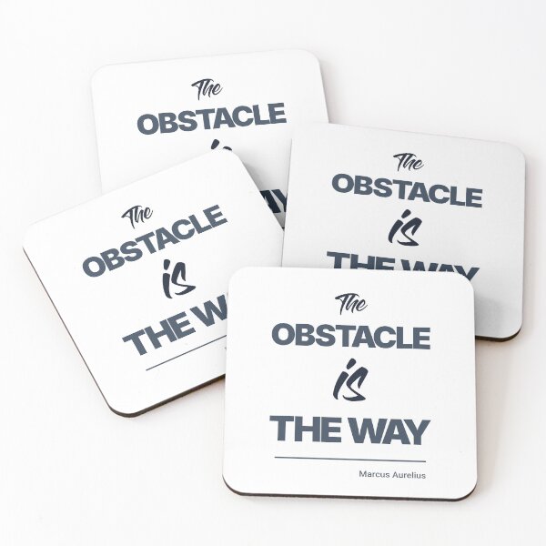 Item preview, The Obstacle Is the Way - Marcus Aurelius - Minimalist Style Stoic Quote - Dark Version designed and sold by Stoic Core.