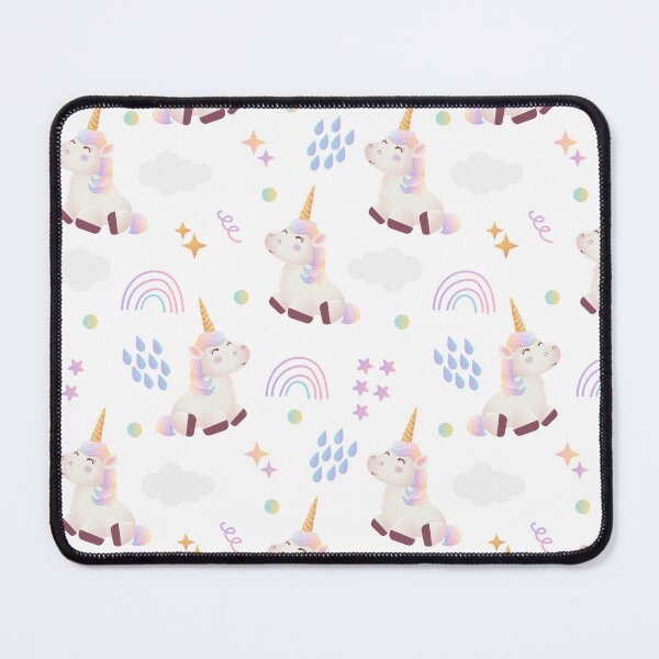 Item preview, Happy Rainbow Unicorn Allover Pattern designed and sold by TeeGeeTees.