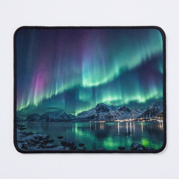 Item preview, Norwegian Northern Lights Over Arctic Fjord designed and sold by MKDSN.