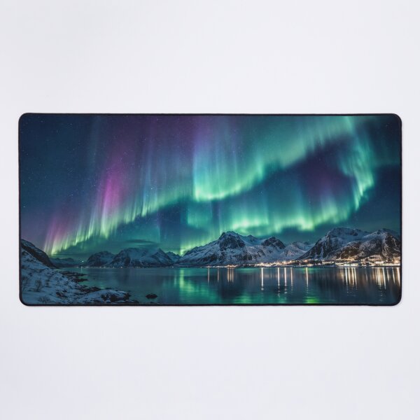 Item preview, Norwegian Northern Lights Over Arctic Fjord designed and sold by MKDSN.
