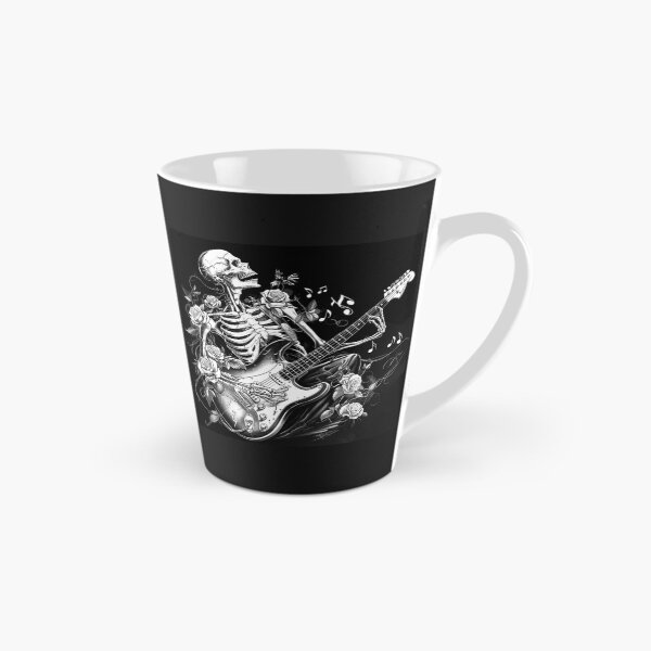 Item preview, Skeleton Guitarist with Roses Gothic Rock Music Art designed and sold by inkoutninja.