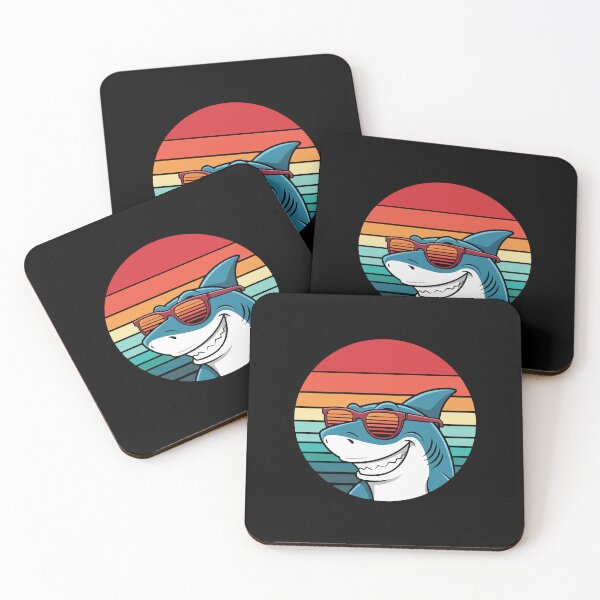 Item preview, Cool Shark Ocean Retro Sunset Summer Beach Vacation Marine Life designed and sold by PopStars1993.