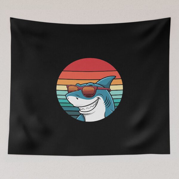 Item preview, Cool Shark Ocean Retro Sunset Summer Beach Vacation Marine Life designed and sold by PopStars1993.