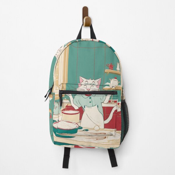Item preview, Illustration - Stylized Feline Character, Retro and Humorous Kitchen Scene designed and sold by World-Pets.