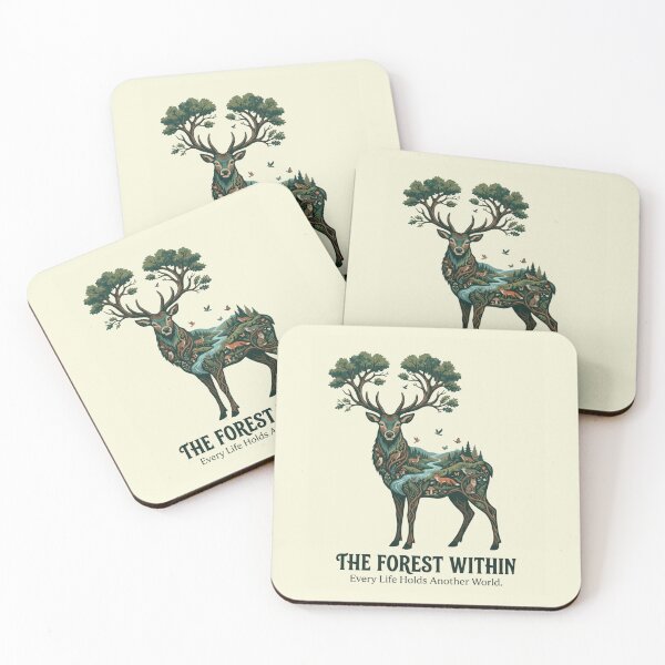 Item preview, The Forest Within Deer Artwork | Premium Nature Illustration designed and sold by Amr Darwish Graphic designer.