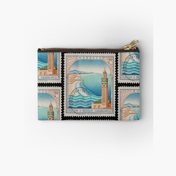 Item preview, Hassan II Mosque Morocco Atlantic Minaret Stamp Sticker designed and sold by stickercuffs.