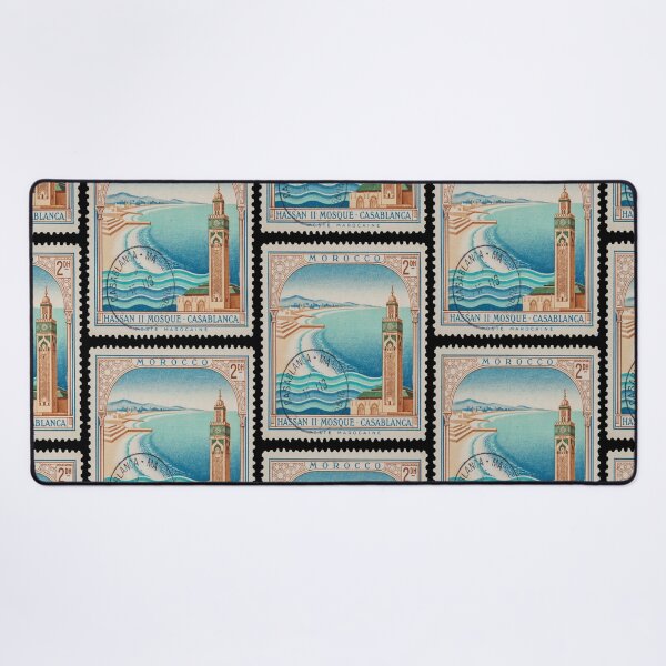 Item preview, Hassan II Mosque Morocco Atlantic Minaret Stamp Sticker designed and sold by stickercuffs.