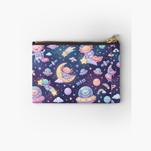 Item preview, Astro Axolotl Adventure | Cute Space Seamless Pattern | Kawaii Cartoon Print designed and sold by AP Digi Store.