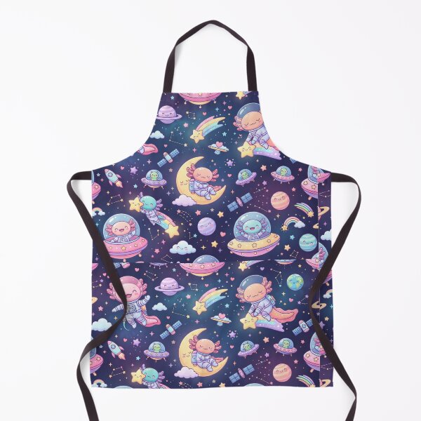 Item preview, Astro Axolotl Adventure | Cute Space Seamless Pattern | Kawaii Cartoon Print designed and sold by AP Digi Store.