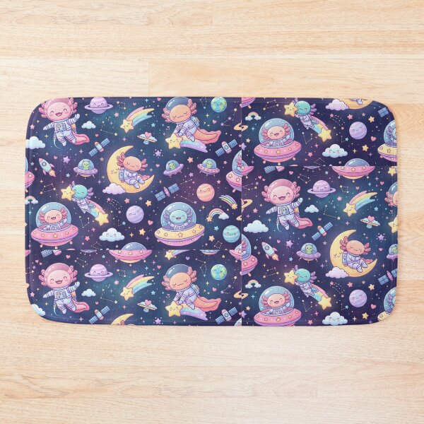 Item preview, Astro Axolotl Adventure | Cute Space Seamless Pattern | Kawaii Cartoon Print designed and sold by AP Digi Store.