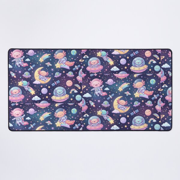 Item preview, Astro Axolotl Adventure | Cute Space Seamless Pattern | Kawaii Cartoon Print designed and sold by AP Digi Store.