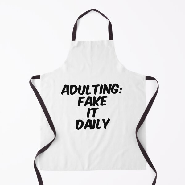 Item preview, Text Typography Adulting: fake it daily Adulting Humor designed and sold by TypeboldStudio.