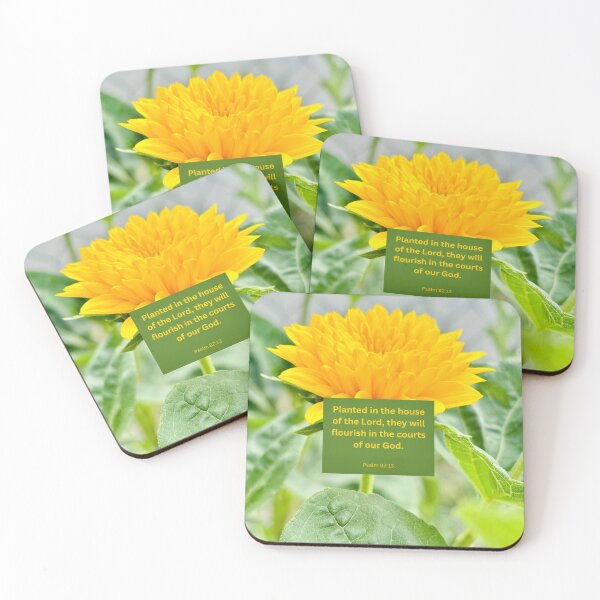 Item preview, Psalm 92 yellow flower background  designed and sold by happytraveller1.