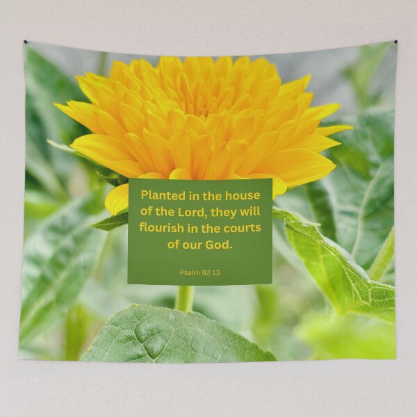 Item preview, Psalm 92 yellow flower background  designed and sold by happytraveller1.