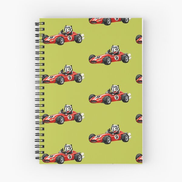 Item preview, Vintage Racing Cat in Red 1960s Race Car Illustration designed and sold by infinitearte.