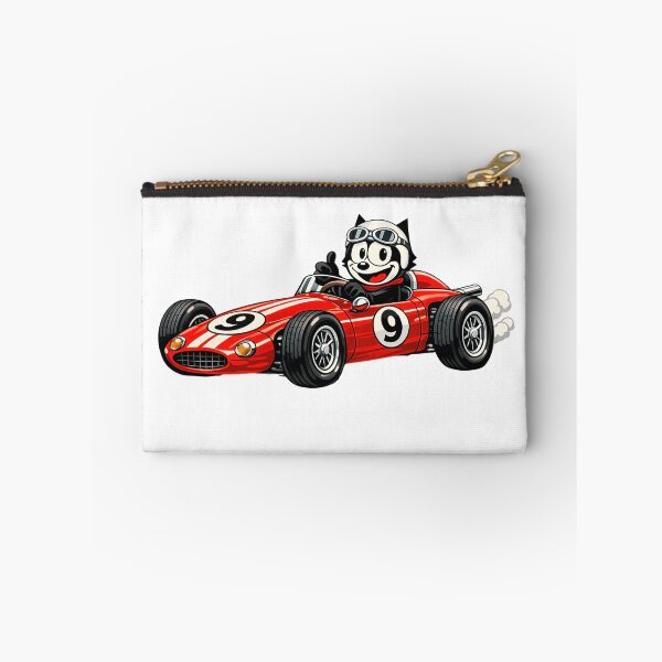 Item preview, Vintage Racing Cat in Red 1960s Race Car Illustration designed and sold by infinitearte.