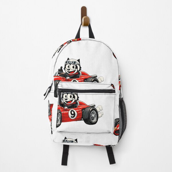Item preview, Vintage Racing Cat in Red 1960s Race Car Illustration designed and sold by infinitearte.