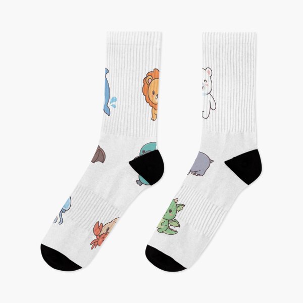 Item preview, Cute Kawaii Animals Set – Dolphin Lion Polar Bear Platypus & Friends designed and sold by Pavnud.