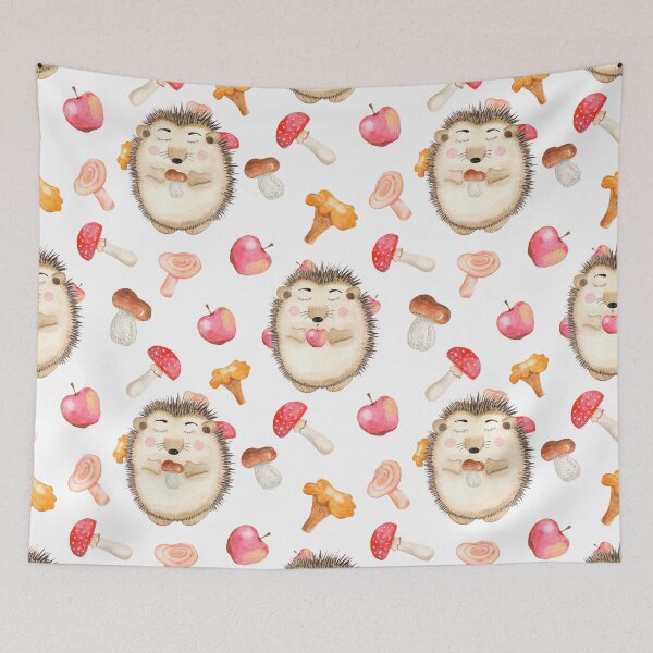 Item preview, Sweet Hedgehog Design Allover Pattern designed and sold by TeeGeeTees.