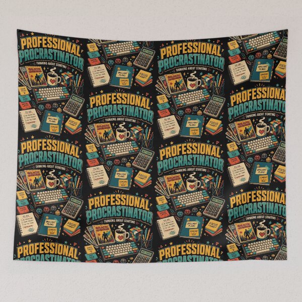 Item preview, Professional Procrastinator – Funny Nerd Desk Graphic T-Shirt designed and sold by JIMBOEE.