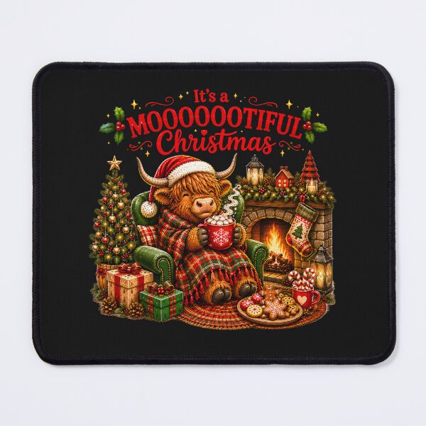 Item preview, Festive Cow MOOOOOTiful Christmas Cute Highland Cows designed and sold by Genius Geek.