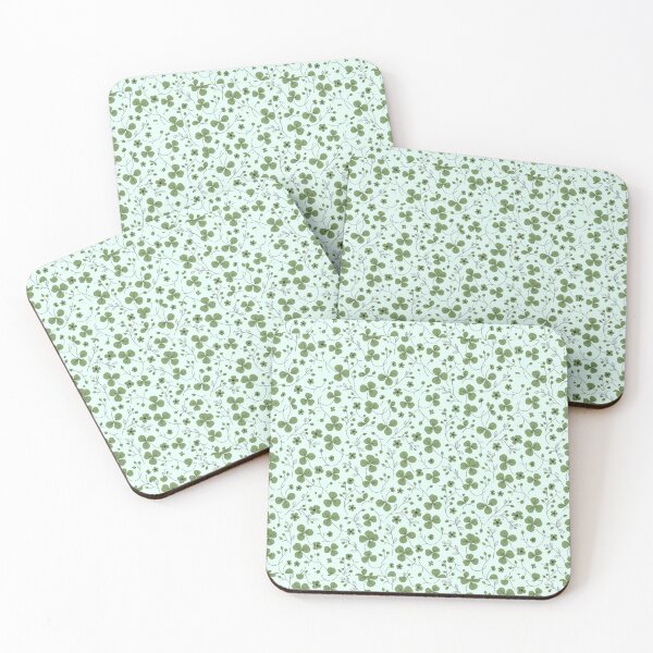 Item preview, Sage Green Clover Leaves – Whimsical Hand Drawn Nature Pattern designed and sold by NuvoraNest.