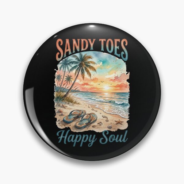 Item preview, Sandy Toes Happy Soul - Beach Flip Flops designed and sold by dudelinart.