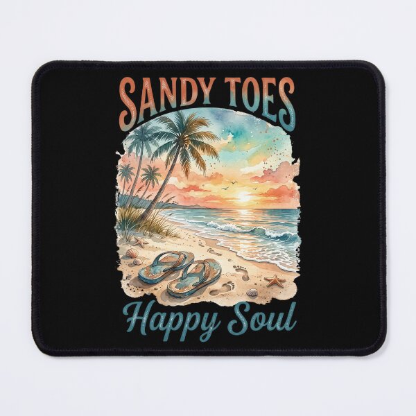Item preview, Sandy Toes Happy Soul - Beach Flip Flops designed and sold by dudelinart.