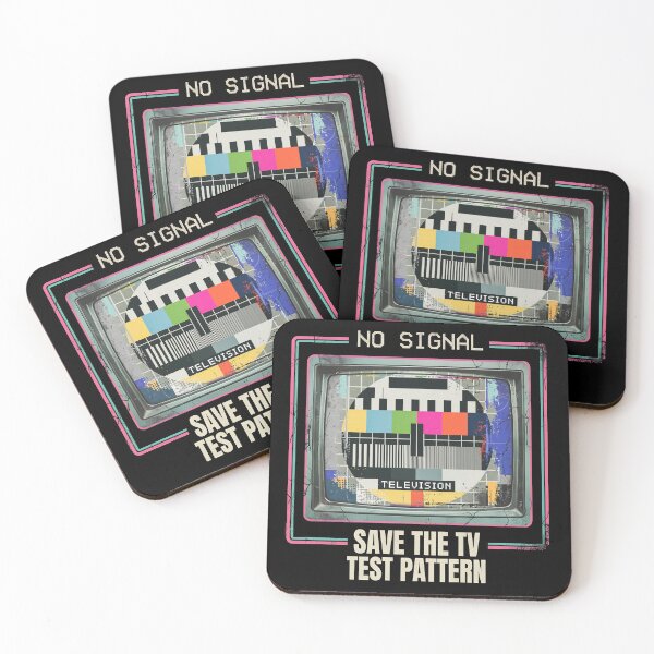 Item preview, No Signal Retro 1980s TV Test Pattern – Vintage 80s Broadcast Screen Graphic designed and sold by WheresMyMojo.