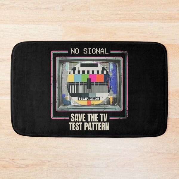 Item preview, No Signal Retro 1980s TV Test Pattern – Vintage 80s Broadcast Screen Graphic designed and sold by WheresMyMojo.