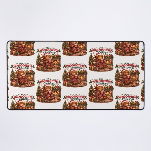 Item preview, MOOOOOTiful Christmas Cute Festive Highland Cows designed and sold by Genius Geek.