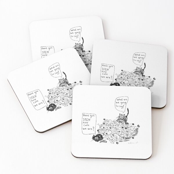 Item preview, Black & white art of black cats at Christmas  designed and sold by KPlayerAdhder.