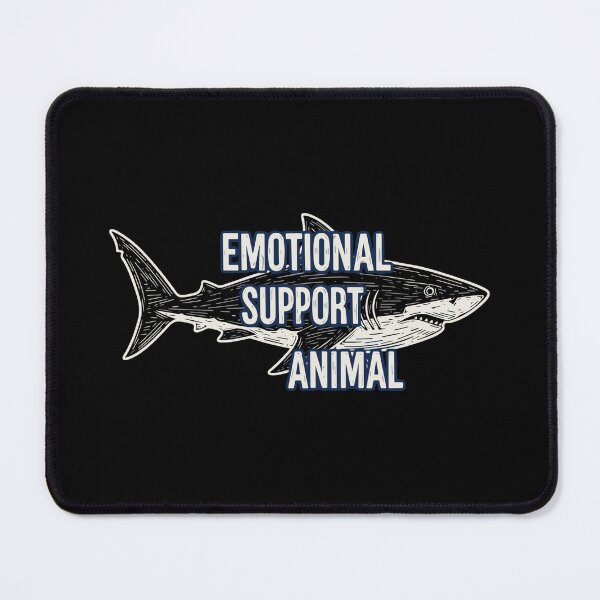 Item preview, Emotional Support Animal Shark Ocean Humor Fan designed and sold by SofiBlair.