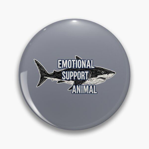 Item preview, Emotional Support Animal Shark Ocean Humor Fan designed and sold by SofiBlair.