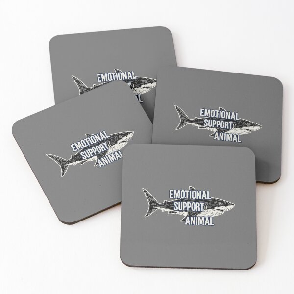 Item preview, Emotional Support Animal Shark Ocean Humor Fan designed and sold by SofiBlair.