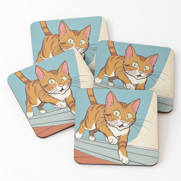 Item preview, Illustration - Stylized feline, Echoes of Franco-Belgian art designed and sold by World-Pets.
