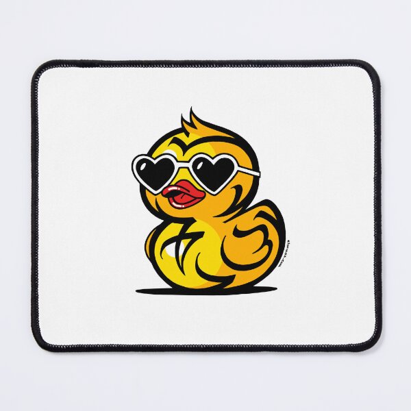 Item preview, Edgy Yellow Duck With Heart Sunglasses Streetwear Style designed and sold by elmuna.